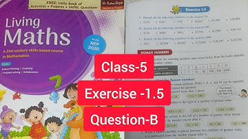 Exercise - 1.5 Q-B | Class 5 Maths Chapter 1 Place Value | Living Maths Book| Ratnasagar Publication