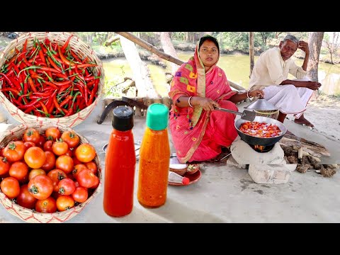 বাড়িতেই রেড চিলি সস আর টমেটো সসের পারফেক্ট রেসিপি,ফ্রিজ ছাড়াই বছর জুড়ে সংরক্ষন করতে পারবেন