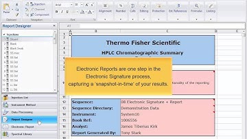 Chromeleon CDS: Electronic Reports and Signatures