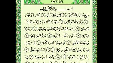 سورة الأعلى , الشيخ ماهر المعيقلي