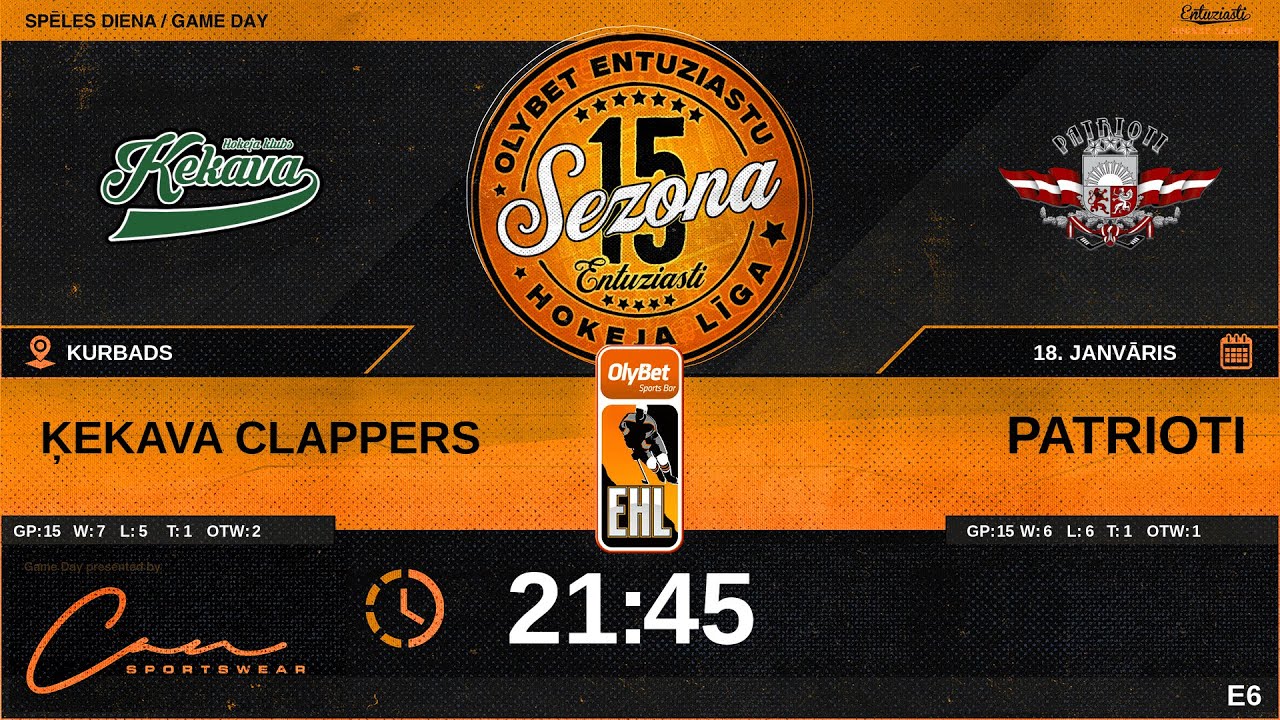 2026 01 18 | ĶEKAVA CLAPPERS (ĶE2) - PATRIOTI (PTR) | E6