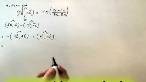 Exercice de démonstration sur les arguments de nombres complexes.