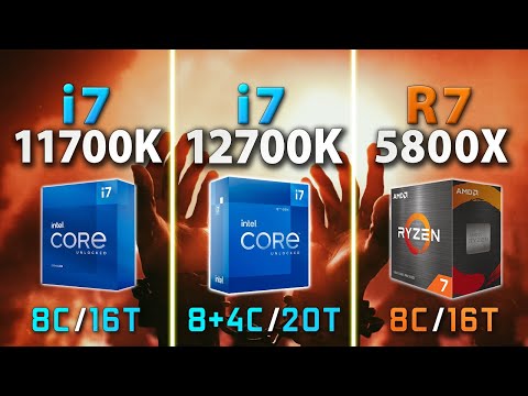 Intel i7 12700K vs 11700K vs AMD Ryzen 7 5800X | DDR4 // Test in 9 Games