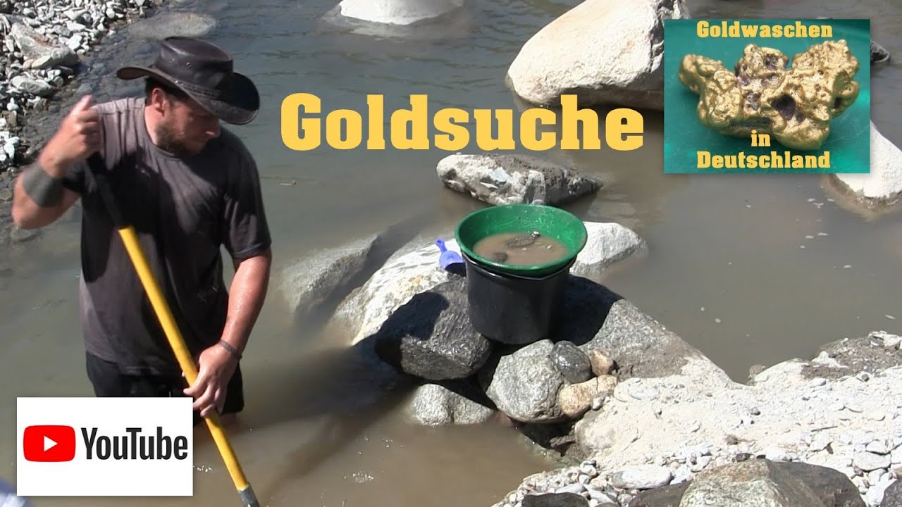 Goldwaschen in Deutschland ( 118 ) Goldsuche mit neuen Freunden - YouTube