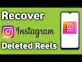 How to recover deleted Reels in instagram