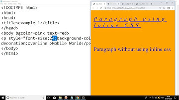 Ch 1 Advanced Web Designing Types of CSS Inline CSS & Internal CSS