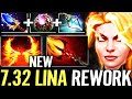 🔥 7.32 LINA MID NEW SKILL Aghanim Reworked — Dagon + Octarine Prism -34% CD MAX MID Dota 2 Pro