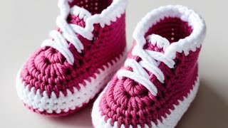 Crochet || The Beautiful Shoes baby , Easy And Very special || Chaussures pour bébé facile à faire❤️