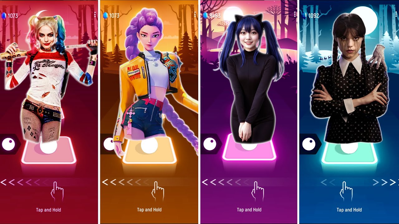 Wednesday Adams vs Rumi KPop Demon Hunters vs Toca Toca vs Harley Quinn