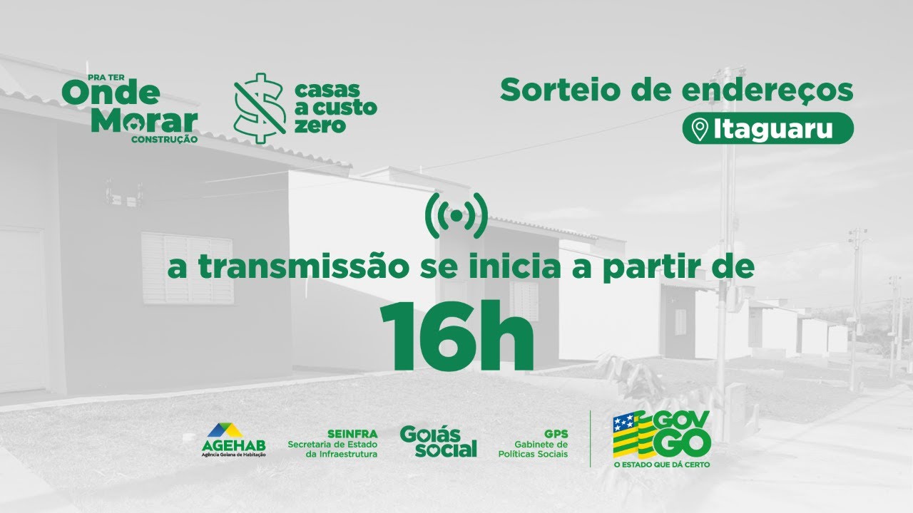 Sorteio de Casas a Custo Zero Ivolândia - AO VIVO