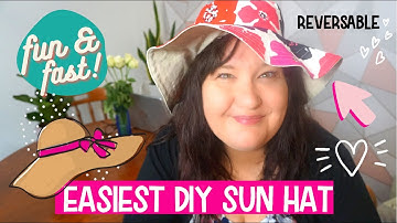 How to make a SUN HAT!! 👒👒 - EASIEST video!!! Very QUICK & SIMPLE project - 3 TOP TIPS for you! ☀️
