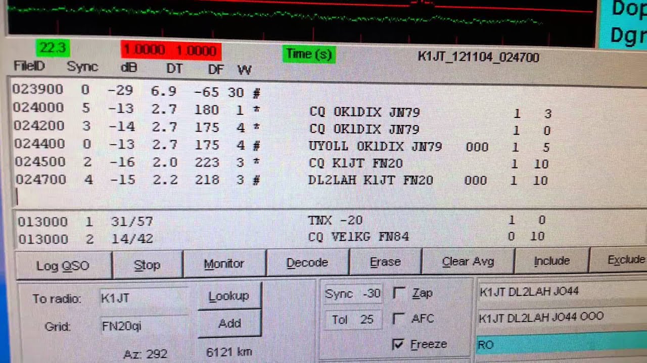 QSO with K1JT during EME Contest! - YouTube