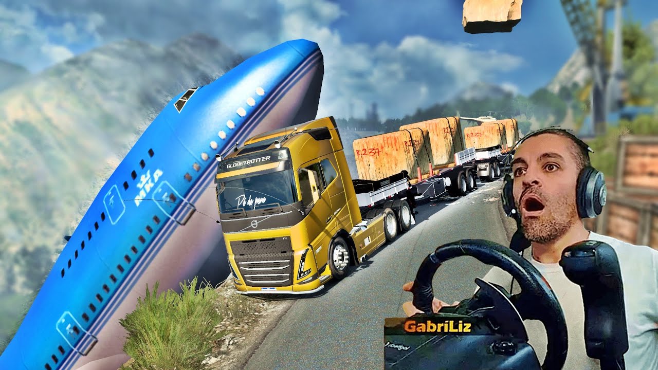 CAIU UM AVIÃO NO MEU CAMINHO - Vida da Caminhoneiro 305 - Euro Truck Simulator 2