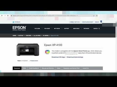 Expression Home XP-4100 Driver Download Windows 11 Setup Instruction