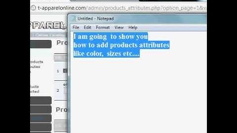 How to add product attributes in OsCommerce.avi
