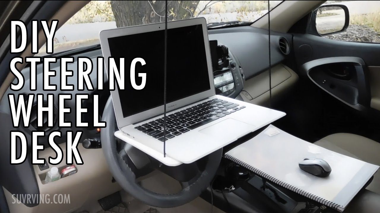 DIY Steering Wheel Desk (or Laptop Stand) 