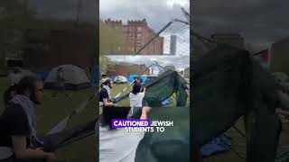 Pro-Palestinian protesters knock down barrier at MIT @AssociatedPress #news