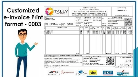 (Buy TDL Source Code Only Rs.360) e-Invoice Print Format 0003 with Signature QR Code in Tally Prime
