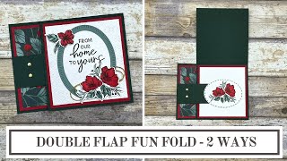 Double Flap Fun Fold Christmas Card Ideas | 2 Ways screenshot 2