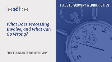 Webinar Bytes: What Does Processing Involve, and What Can Go Wrong?