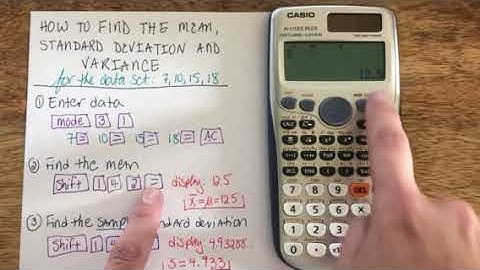 Casio fx115ES Plus - Mean, Standard Deviation, Variance