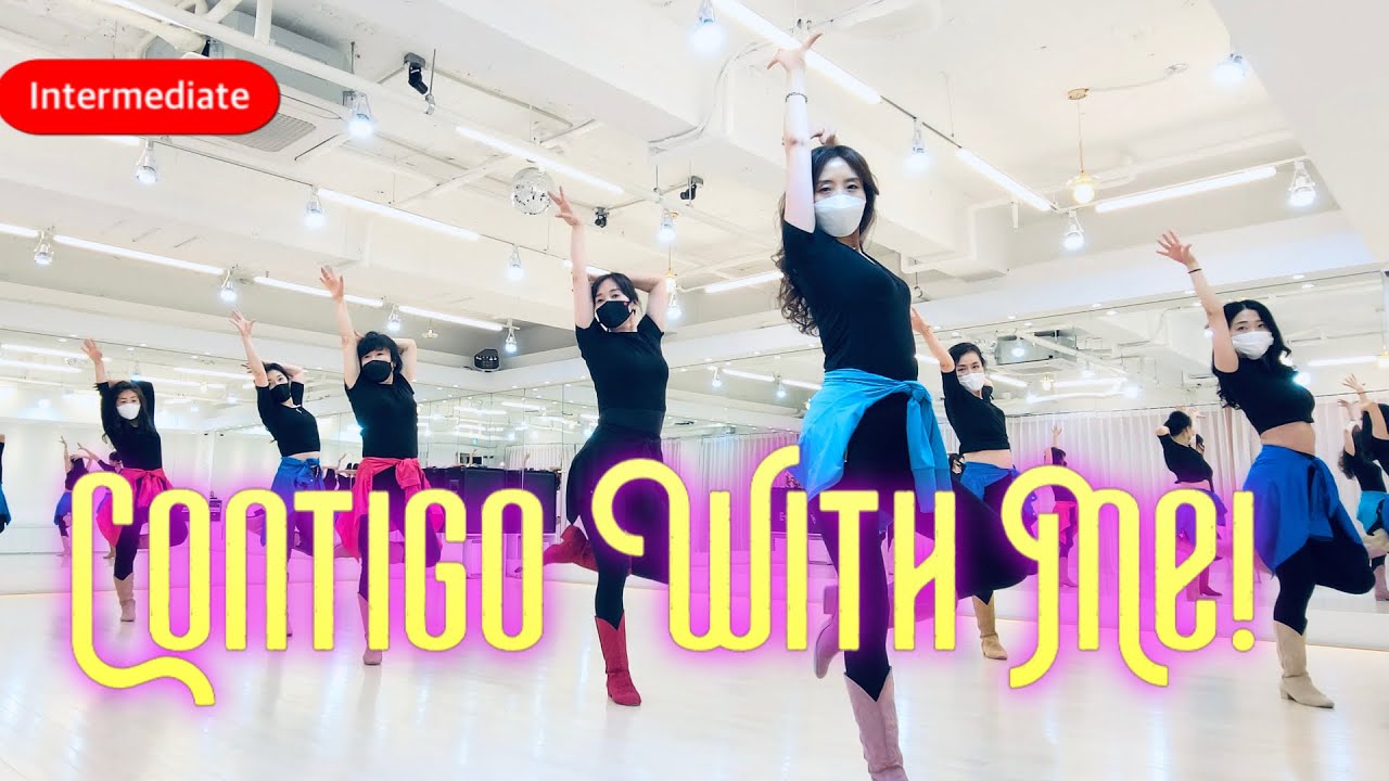 Contigo With Me! / Intermediate Line Dance / 콘티고 위드 미 라인댄스 / Contigo-Belle Perez / Linedancequeen