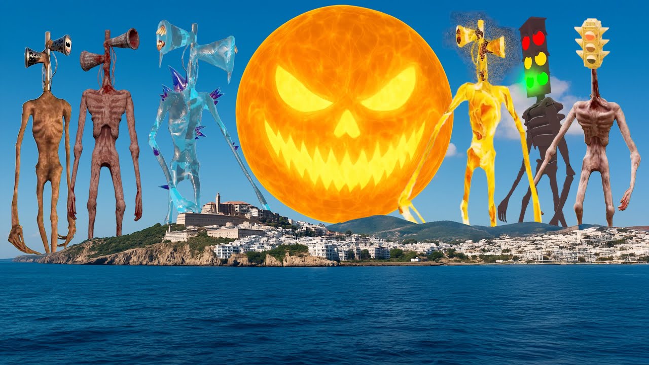 Fire Siren Head VS TEAM Siren Head VS Wake Up Magma Sun VS TEAM Traffic Light Head VS ICE Siren Head