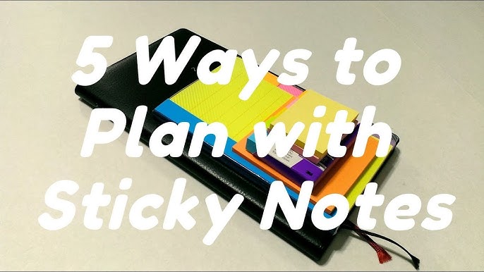 5 Ways to Use Sticky Notes in your Bullet Journal – Let's Live and Learn