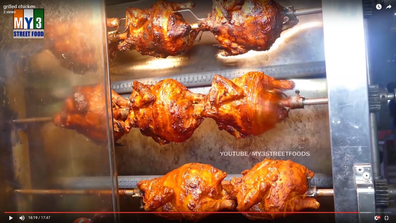 CHICKEN FULL BIRD FRY | Grilled Full Chicken street food | STREET FOOD