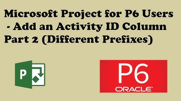 How to add an Activity ID Column to a Microsoft Project Schedule - 2 (Using Different Prefixes)