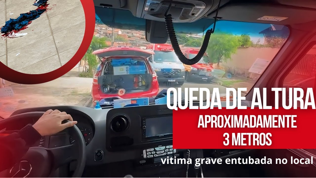 🚨Acidente queda de altura DESLOCAMENTO CODIGO 3  #samu #socorrista #deslocamento #192 #mulheres