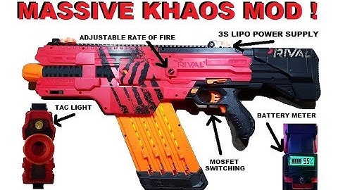 Nerf Rival Khaos Mod... with firing demo