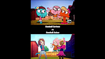 Gumball Cartoon Version Vs Anime Version Fyp Theamazingworldofgumball Tawog Anime Edit 