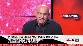 Prunea, dezvăluiri despre scandalul dintre Rednic și jucătorii lui Dinamo: „Vrea să dea afară”