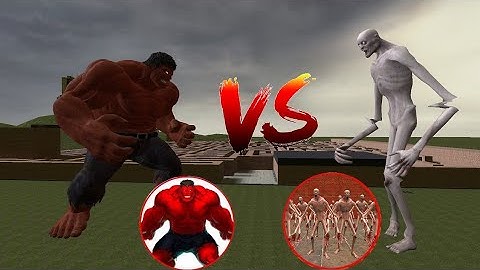 RED HULK VS SCP-096 EPIC BATTLE in garry’s mod