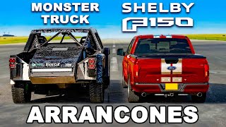 Shelby F150 de 770 hp vs Monster Race Truck: ARRANCONES
