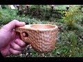 Кружка из дерева своими руками / Wooden mug carving
