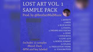 FREE LOST ART SAMPLE PACK x LOOP KIT - Brent Faiyaz, Travis Scott, Kendrick Lamar Type Loops | 2023