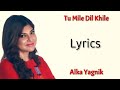 Tum Mile Dil Khile Female Version (LYRICS) - Alka Yagnik | Criminal | M.M. Kreem | Tu Mile Dil Khile