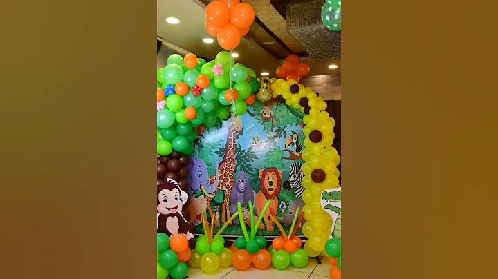 Birthday decorations || Jungle theme #shorts #trending #youtubeshorts