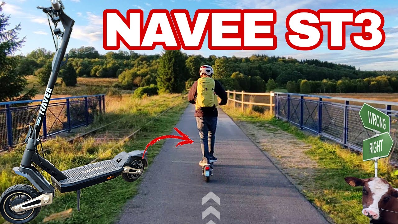 NAVEE ST3 auf Tour in Belgien Test Review des voll gefederten EScooters mit 1000W und ABE