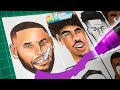 Nba stars drawn in wild art styles 