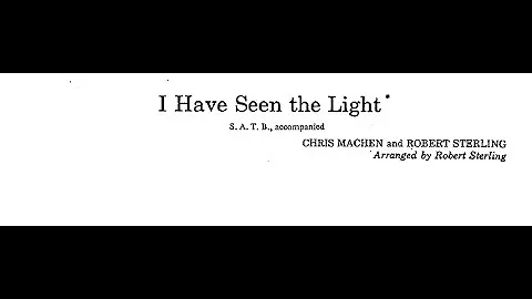 I Have Seen The Light rehearsal video with scrolling sheet music