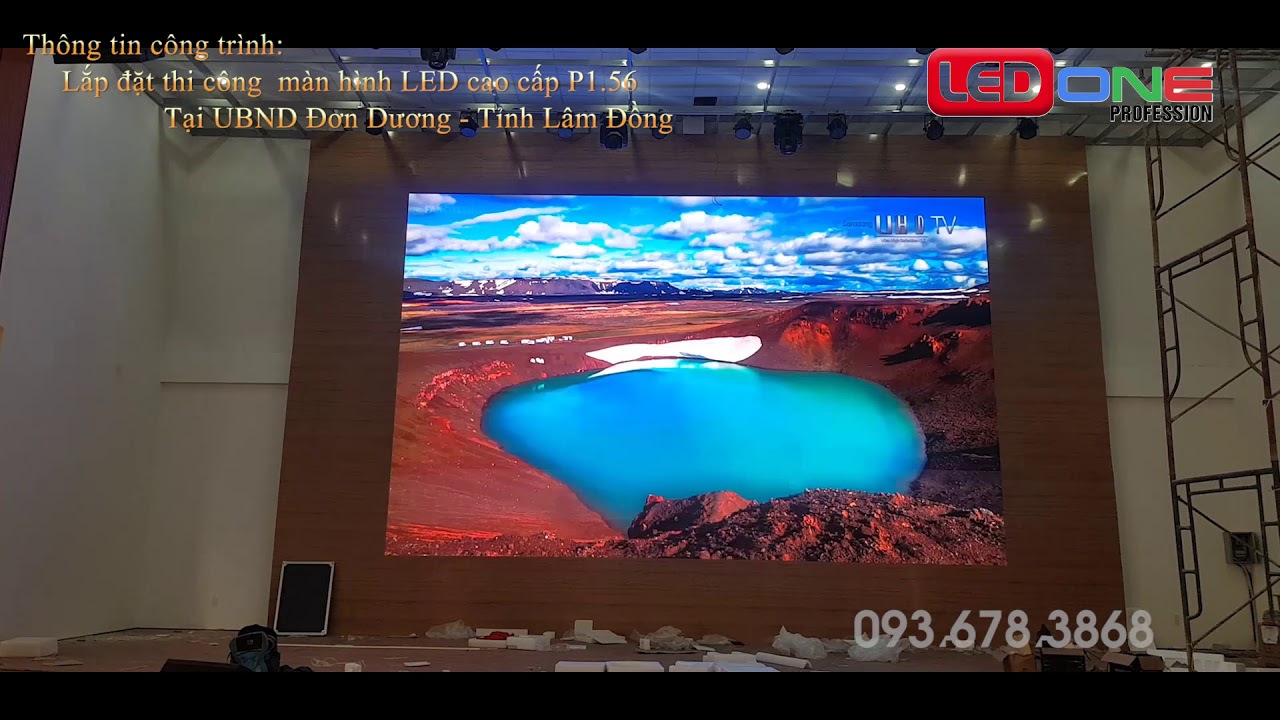 Thi công màn hình Led P1.56 UBND huyện Đơn Dương tỉnh Lâm Đồng  