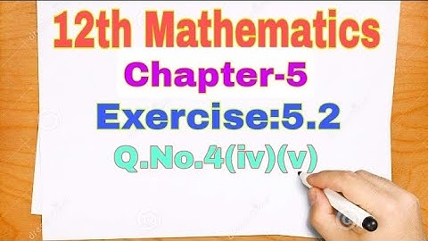 12th Mathematics||Chapter-5|| Exercise:5.2||Q.NO.4(iv)(v)||Two dimensional analytical||