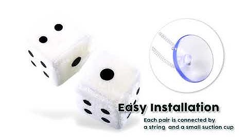 Zone Tech Pair Black and White Mirror Fuzzy Dice