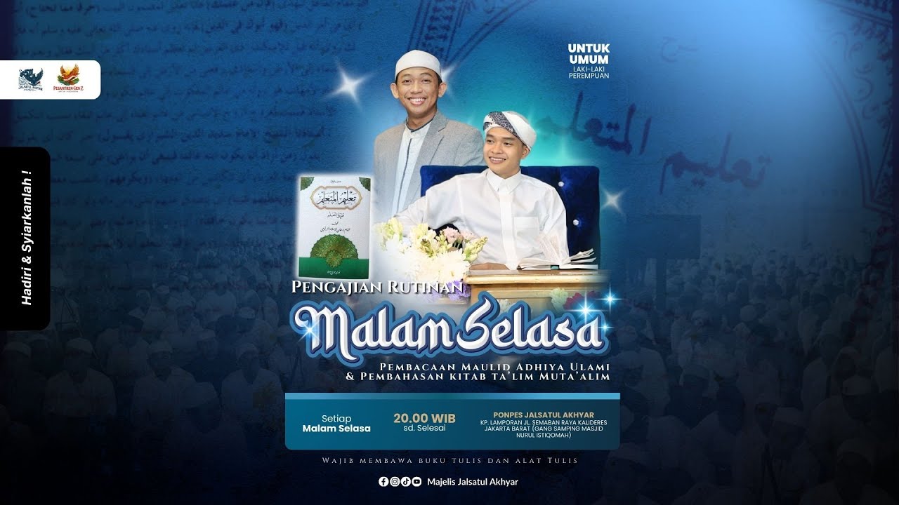 [LIVE] Munajat Malam Selasa Pesanten Gen Z Jalsatul Akhyar | Ustad Abdu ...