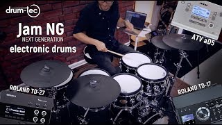 drum-tec Jam NG electronic drums demo with Roland TD-17, TD-27 & ATV aD5