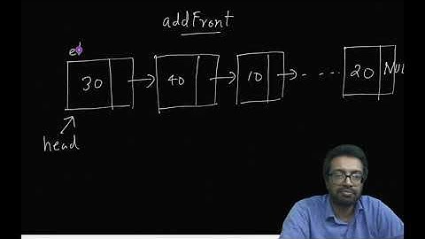19.5 Linked list | addFront and removeFront functions