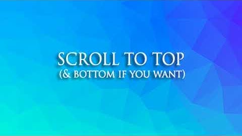 Scroll To Top : Opencart Extension